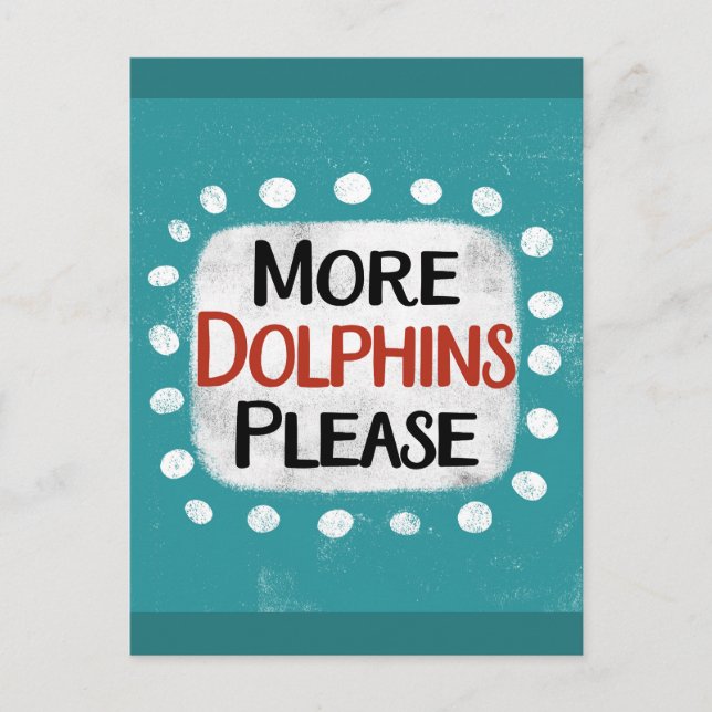 Más delfines, por favor, postales (Anverso)