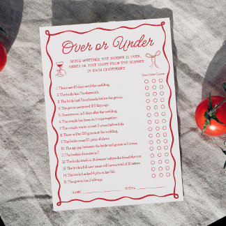 Más ducha de novia encima o debajo de la tarjeta d