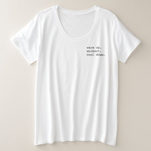 Más entrenamiento de tamaño y reposo camiseta blan (Anverso del diseño)