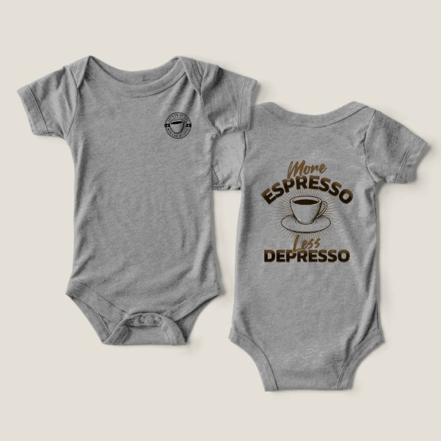 Más Espresso Menos Depresso – Diseño de cita de ca (Diseño Anverso y Reverso)