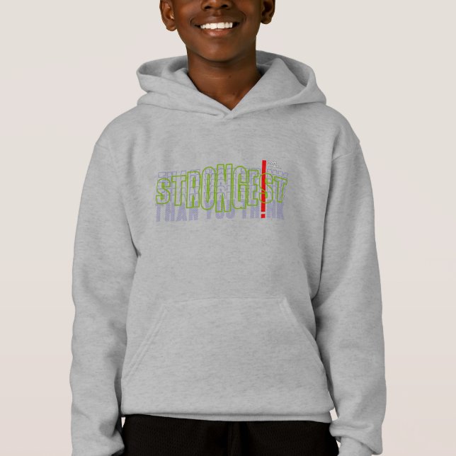 Más fuerte de lo que crees | Kids Hoodie (Anverso)