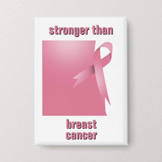 Más fuerte que el botón de cáncer de mama (Anverso)