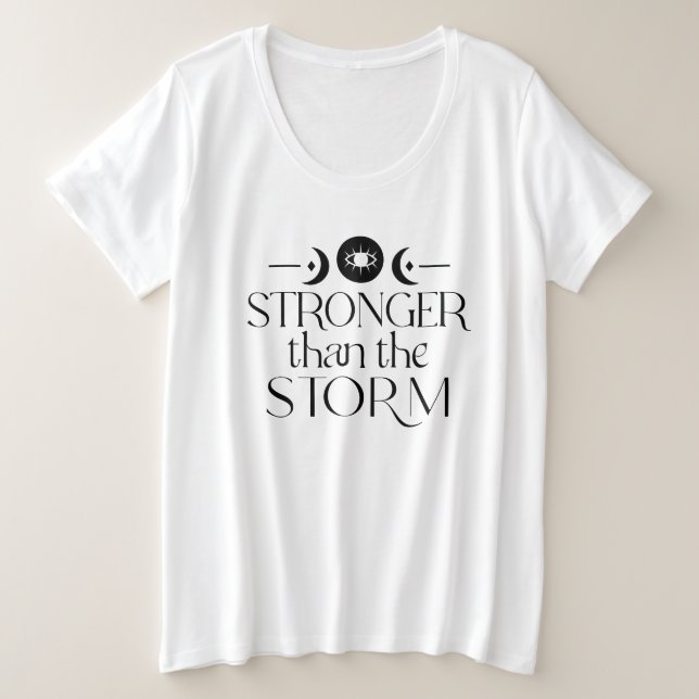 Más Fuerte Que La Tormenta Espiritual T-Shirt (Anverso del diseño)