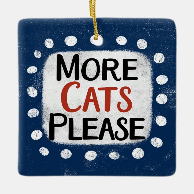 Más gatos, por favor, ornamento (Anverso)