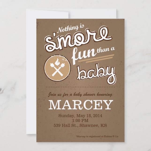 Más invitación a Baby Shower (Anverso)