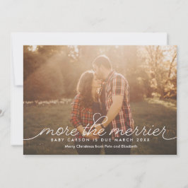 Más la tarjeta de los Navidades de embarazo más de