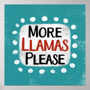 Más llamadas por favor arte mural Poster