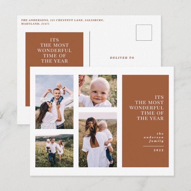 Más maravilloso tiempo navidades multifoto anuncio (Anverso / Reverso)
