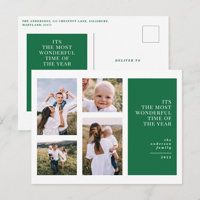 Más maravilloso tiempo navidades multifoto anuncio (Anverso / Reverso)