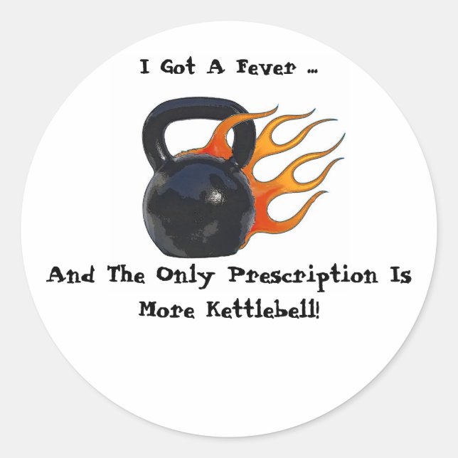 Más Pegatina de Kettlebell (Anverso)