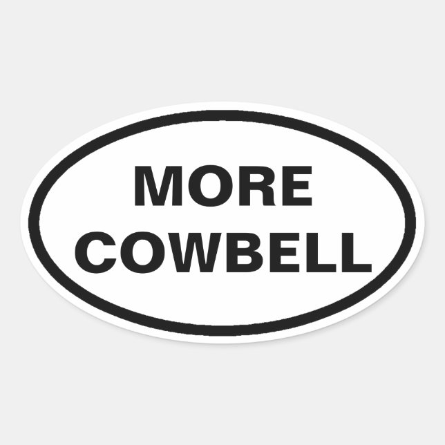 Más pegatinas de Cowbell oval (Anverso)
