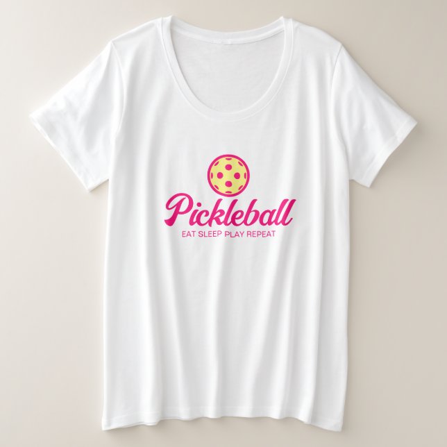 Más pelota de pickleball para camisetas para mujer (Anverso del diseño)