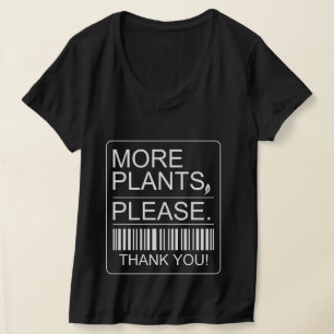 Más Plantas Por Favor Camiseta Cuello en V para Mu
