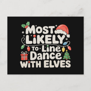 Más Probable Bailar en Línea con Elfos Navidad