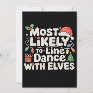 Más Probable Bailar en Línea con Elfos Navidad