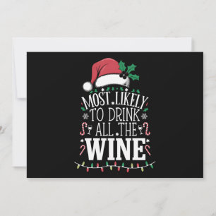 Más Probable De Beber Toda La Vino De Navidad Fami