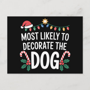 Más Probable De Decorar El Perro Navidad Xmas Somb