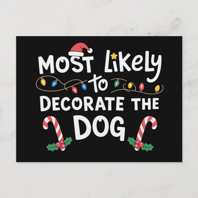 Más Probable Que Decore La Navidad Del Perro Navid (Anverso)