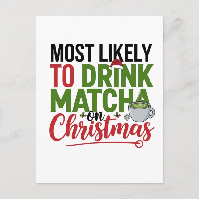 Más Probable que Tome Matcha en Navidad Café  (Anverso)