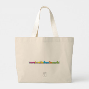 ¡más problemas de los que valgo! Bolsa tote grande