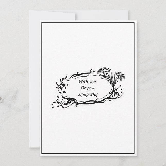 Más profunda simpatía Black Floral Scroll Simple W (Anverso)