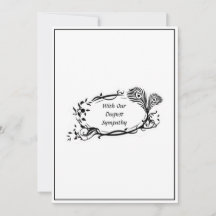 Más profunda simpatía Black Floral Scroll Simple W