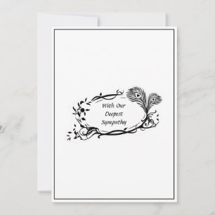 Más profunda simpatía Black Floral Scroll Simple W