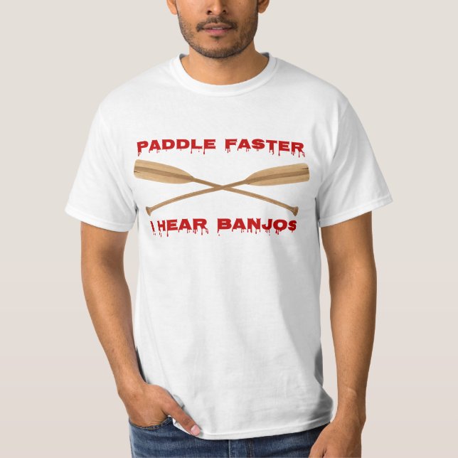 Más rápido, oigo la camiseta de Banjos (Anverso)