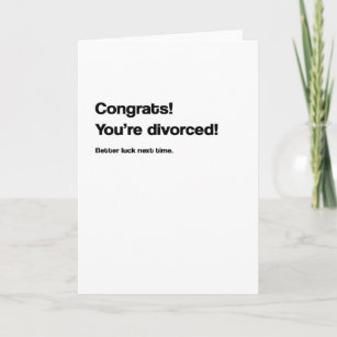 Más suerte la próxima vez con tarjeta de divorcio