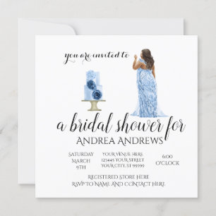 Más tamaño Bride Floral Bridal Shower Invitación