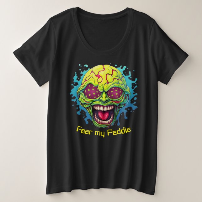 Más tamaño Miedo a mi remo - pickleball divertido (Anverso del diseño)