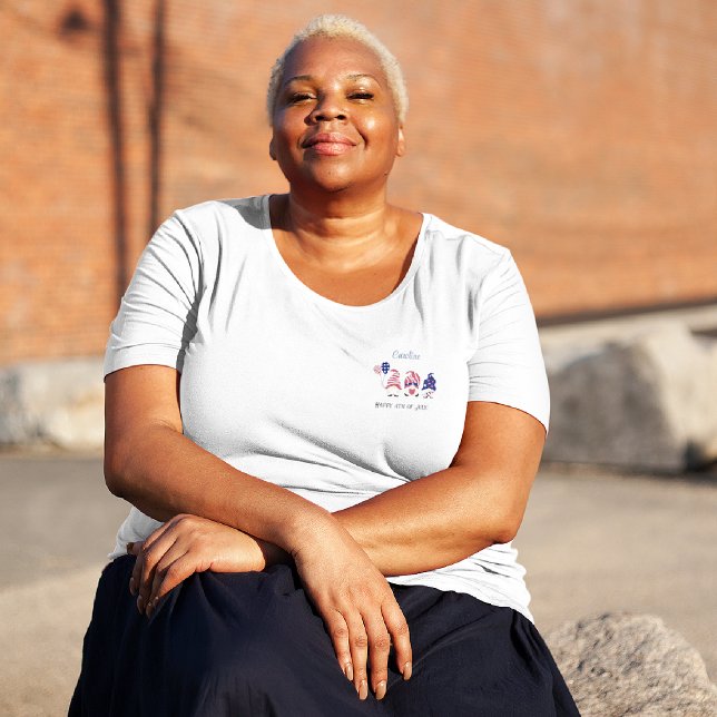 Más tamaño, nombre gnomos, camiseta blanca cómoda (Subido por el creador)