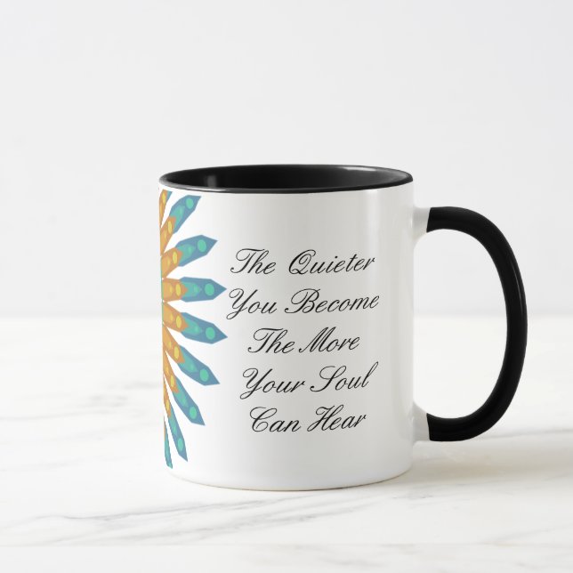Más tranquilo te vuelves, taza de citas espiritual (Derecha)