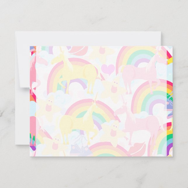 Más Unicornios y arcos de lluvia (Anverso)