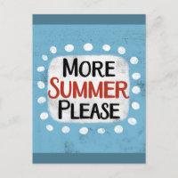 Más verano por favor postal
