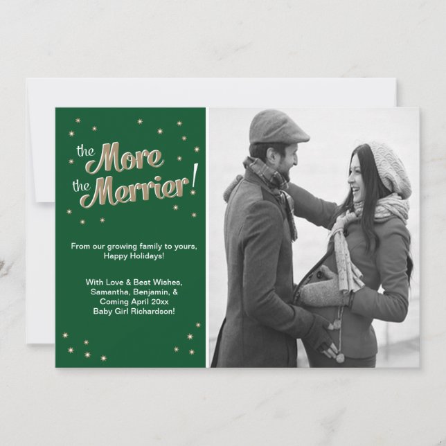 Más verde es la Invitación del embarazo más despia (Anverso)