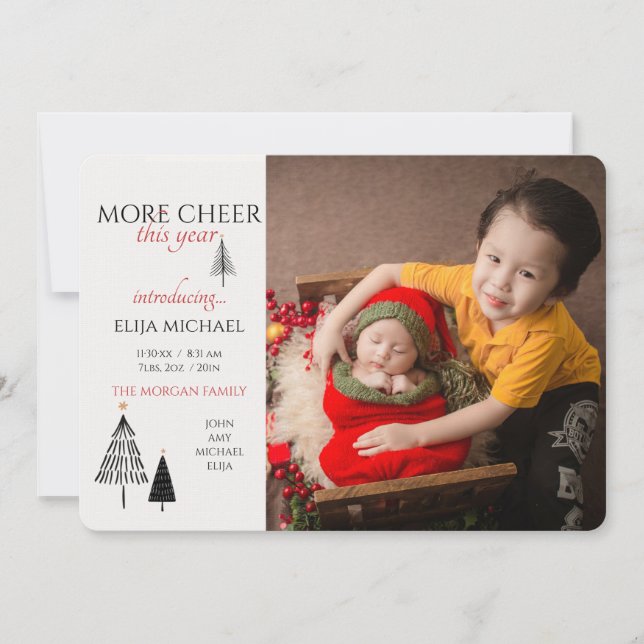 Más viveza en el anuncio del nacimiento de la foto (Anverso)