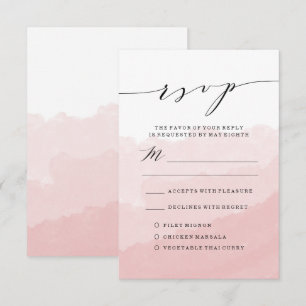 Masa de acuarela Tarjeta RSVP de boda