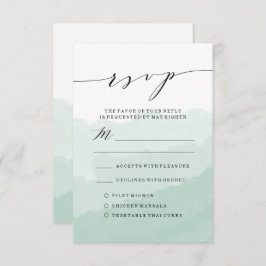 Masa de acuarela | Tarjeta RSVP de boda