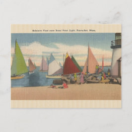 Masa de Nantucket Vintage. Postal de luz de punto 