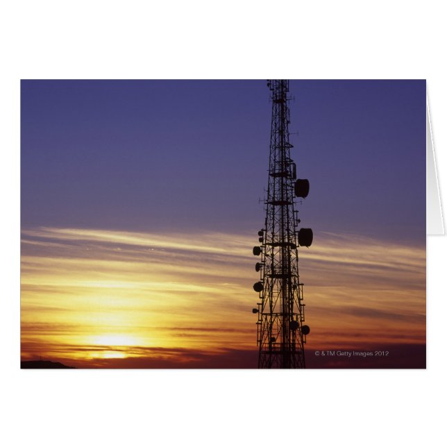 Masa de telecomunicaciones al atardecer (Anverso (Horizontal))
