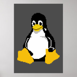 Masa Linux   Linux Penguin   Tux En Arte Píxel