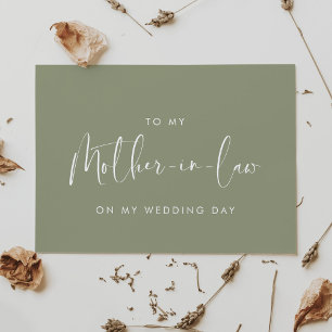 Masaje a mi suegra en mi tarjeta del día de boda