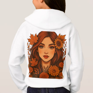 Masaje de otoño - Mujer con flores de otoño