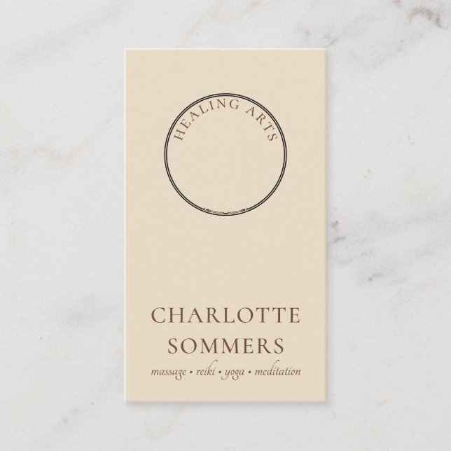 Masaje de yoga Mehndi Henna Tarjeta de Negocios Ma (Anverso)