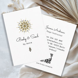 Masaje de yoga moderno Wellness Tarjeta de Negocio