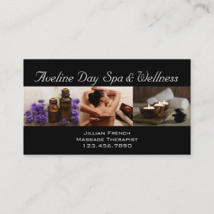 Masaje Terapéutico Día Spa Wellness Tarjeta de vis