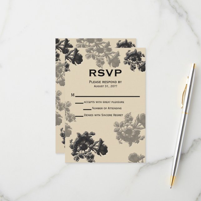 Masala Flora Wedding RSVP (Anverso/Reverso In Situ)