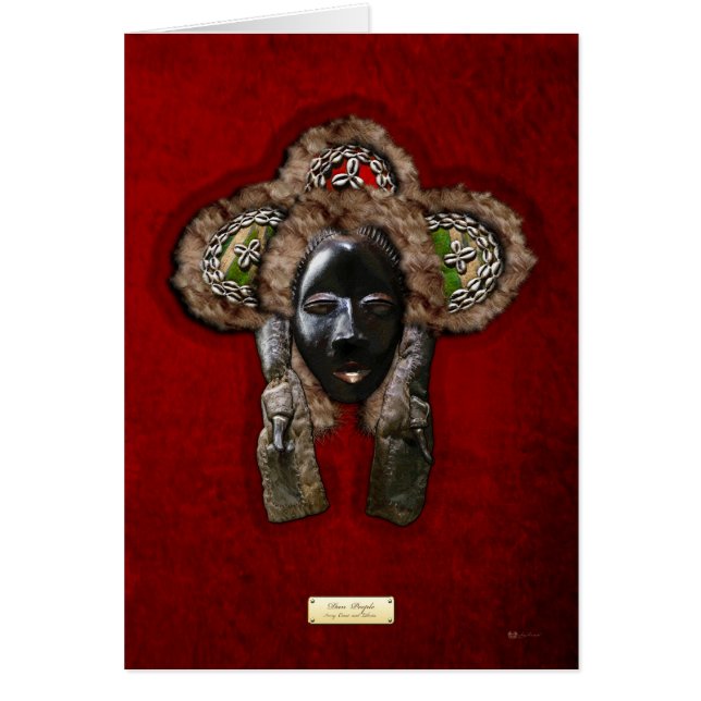 Máscara Dan Dean-Gle sobre terciopelo rojo (Frente)