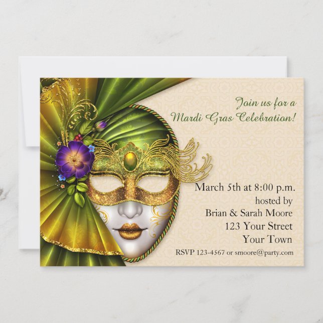 Máscara de bienvenida, Invitación a la mascarada (Anverso)
